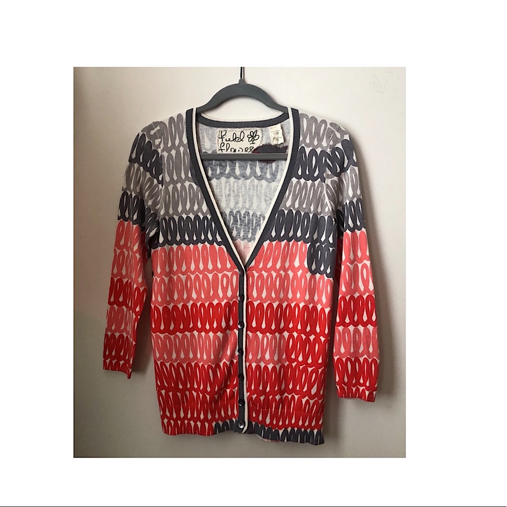 Anthropologie field of flowers cardigan